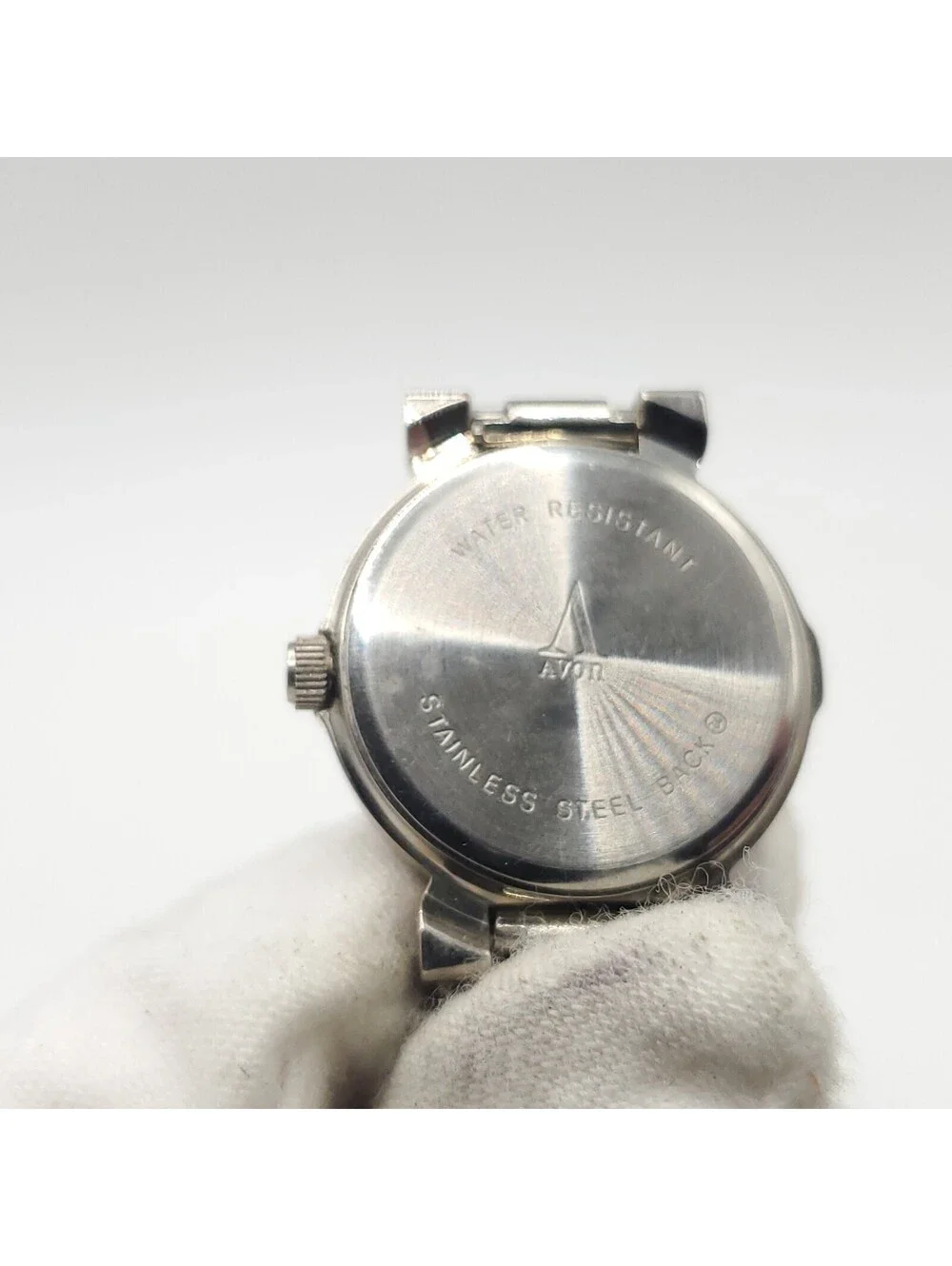 Avon Womens Quartz Watch 24mm Silver Tone Adjustable Band New Battery